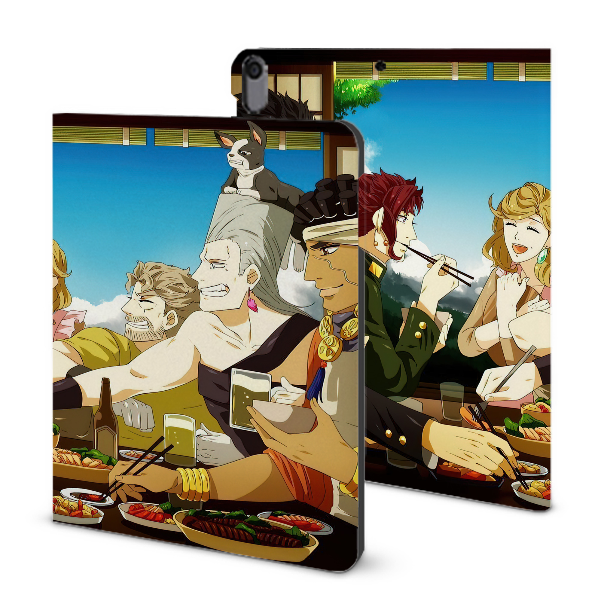 （画像用） ジョジョの奇妙な冒険 JoJo's Bizarre Adventure IPad ケース ブック型 PUレザー TPU 耐衝撃 軽量 薄型 ペン収納なし 全面保護 IPad 各モデル対応